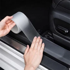 Decors 3D Clear Carbon Fiber Vinyl Tape Car SUV Wrap Sticker Body Sill Protect