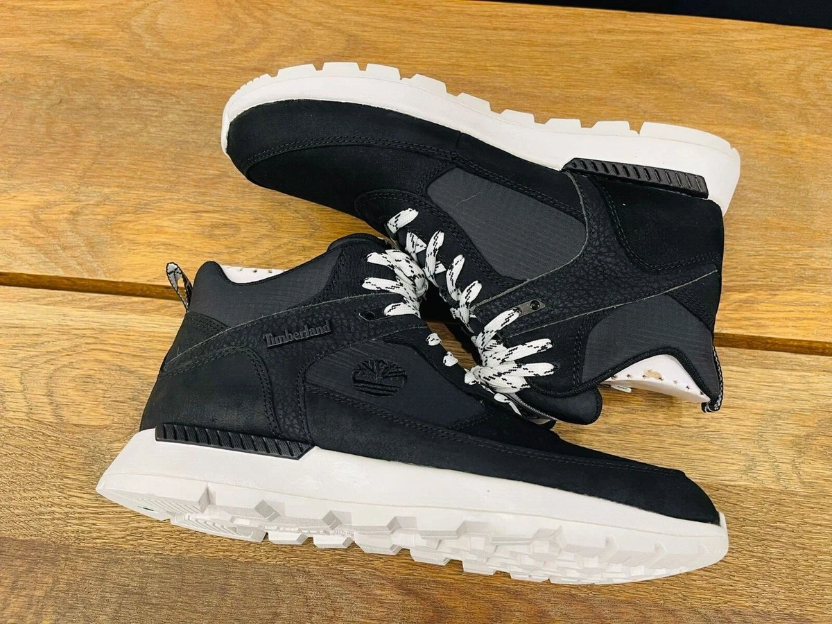 TIMBERLAND WOMEN S FIELD TREKKER MID BLACK NUBUCK W WHITE A2J6C ALL SIZES