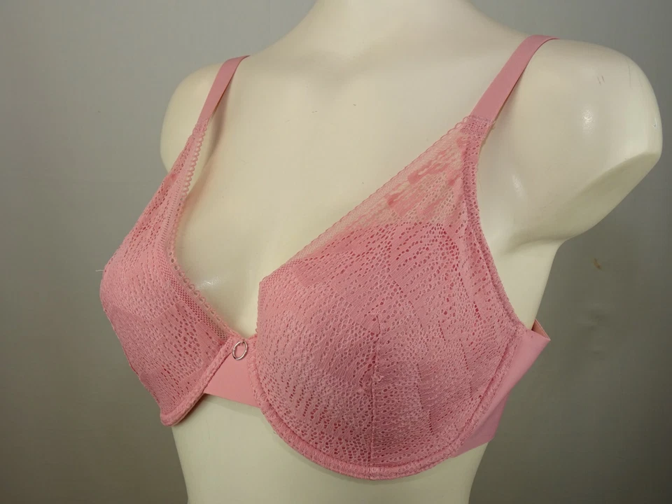 Chantelle 18D1# Erika 蕾丝聚拢轻便无衬里钢圈文胸 US 尺寸 34DDD — 第 3/4 张图片