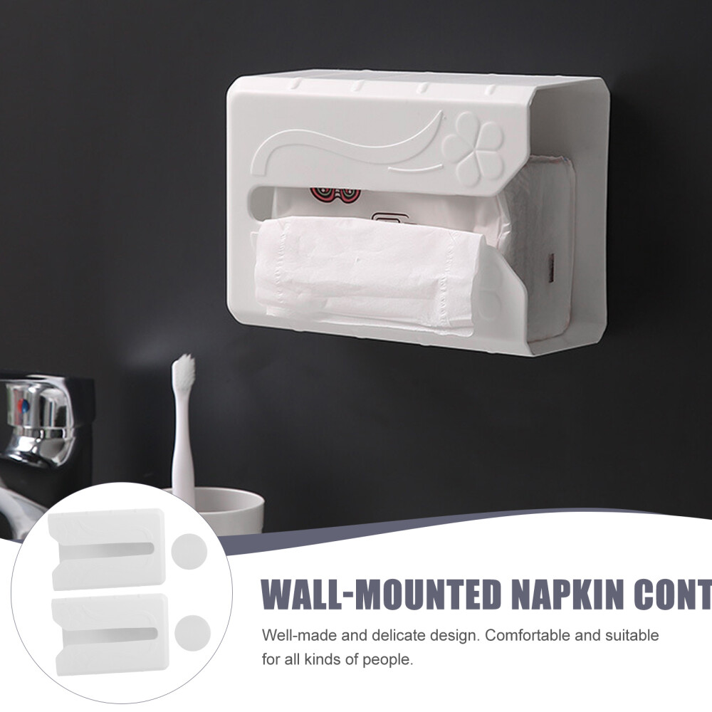 Shelf Creative Tissue Box Napkin Storage Boxes Wall Mount Napkin Dispenser eBay