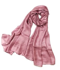 Solid Color Silk Feel Long Scarves Morandi Purple