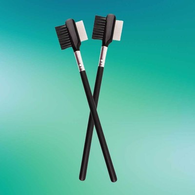 2 Stück Augen Make-up Pinsel Dual Augenbrauen Pinsel Wimpernkamm Lockenwickler