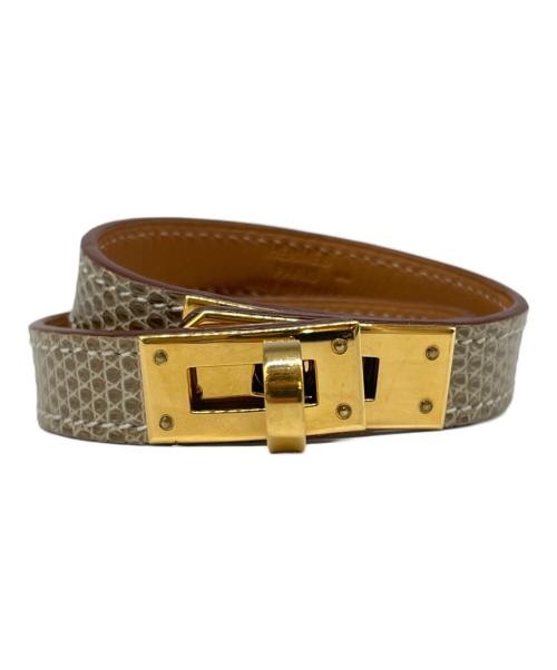 HERMES Kelly double tour bracelet in leather
