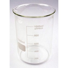 GRAINGER APPROVED 5YGZ7 Beaker,1 L,145 mm H,105 mm Dia,PK6 5YGZ7