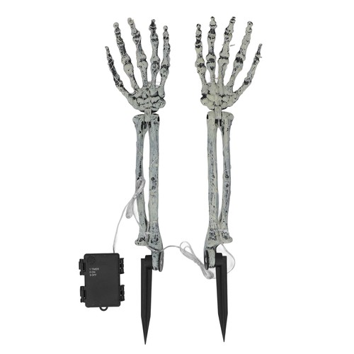 Halloween Iluminado Esqueleto Brazo Estacas 40 LEDS Impermeable Iluminar S - Imagen 3 de 23