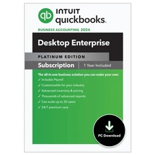 QuickBooks Desktop Enterprise 2024 – Platinum Edition –1 user advanced inventory