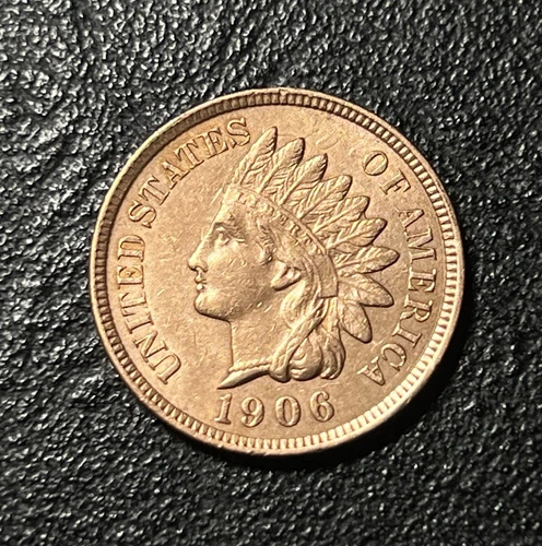 Uncirculated Red 1906 Philadelphia Mint Indian Head Cent