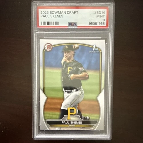 Topps 2023 Bowman Draft Paul Skenes BD-14 Rookie 1st Bowman PSA 9 Pirates