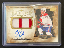 2021-22 The Cup Hockey Splendor - RPA Rookie Patch Auto - Cole Caufield /49