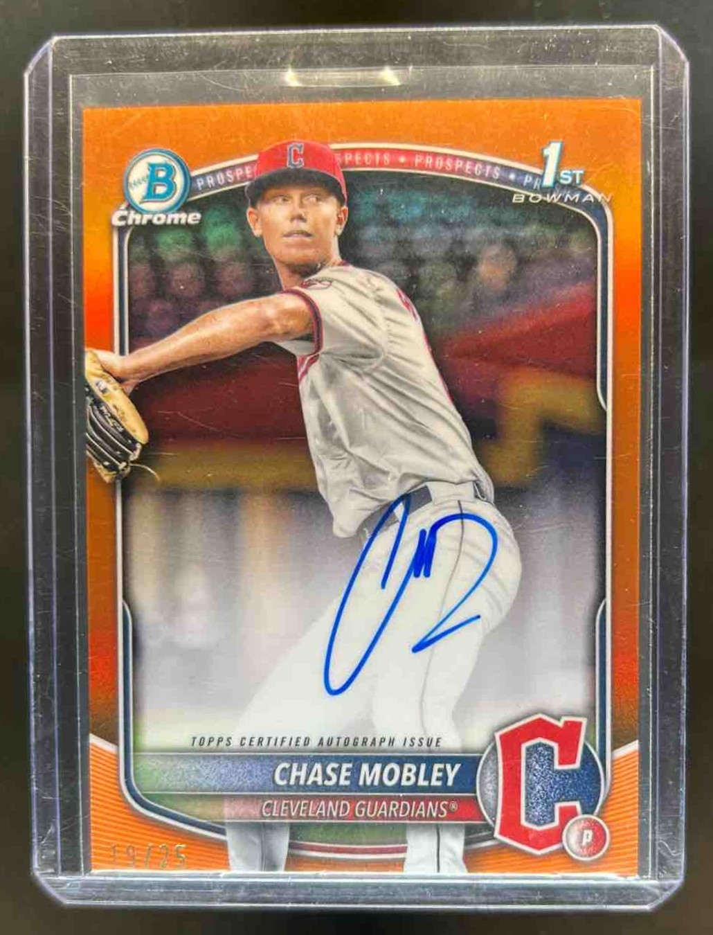2025 Bowman Chase Mobley Chrome Auto Orange Refractor 1st Prospect #19/25