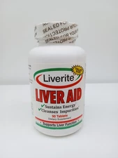 Liverite, Liver Aid 90 Tablets Liverite, Sustains Energy, Cleanses Impurities,