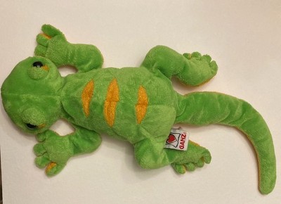 Ganz Webkinz Lemon Lime Gecko HM200 Stuffed Animal Plush green lizard reptile  