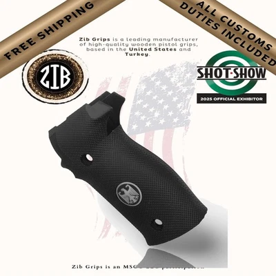 Zib Griffe Polymer Serie Pistolengriffe für Sigsauer P226, Metallmedaillon Logo