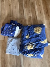 Vintage 90s Celestial Sun Moon Stars King 3 Piece Set Springs Made in USA Rare