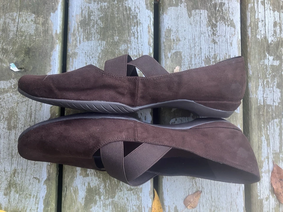 Cloud Walkers Brown Criss Cross Mary Jane's 13W, VGUC,  free ground adv shipping - Image 3 of 4