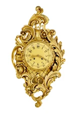 MID CENTURY CARVED ROCOCO REVIVAL GILT CLOCK BY WESTERSTRAND