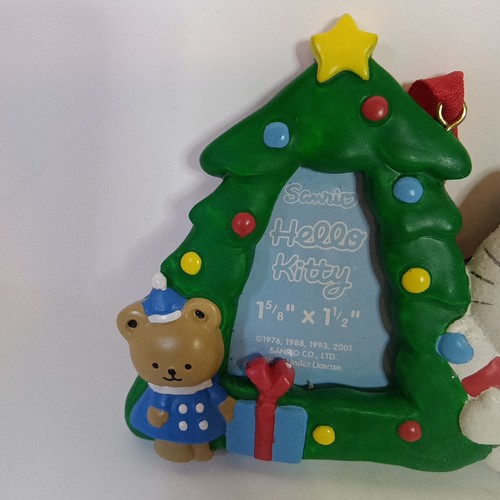 Ultra Rare 2001 Sanrio Hello Kitty Photo Frame Christmas Tree Ornament/ Magnet - Picture 3 of 9