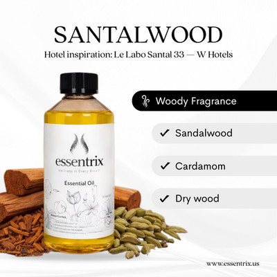 AROMA360 SANTAL 33 FRAGANCE OIL Inspired by: W Hotel  500ml BOTTLE GENIUNE NEW!!