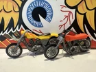 Tough! Lot of 2 1975 Hot Wheels Redline Motocross 1 And Street Eater Motorcycles