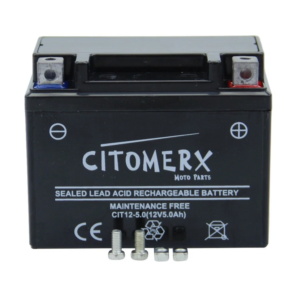 Roller Batterie Gel wartungsfrei 12V 5AH YB4L-B YTX4L-BS YT4L-B für Vespa ET2 50 - Bild 2 von 4