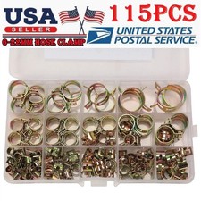 115 Pcs Fuel Line Hose Tubing Spring Clips Clamps Assortment Kit For Motorcycle 115 Pcs Fuel Line Hose Tubing Spring Clips Clamps Assortment Kit For Motorcycle