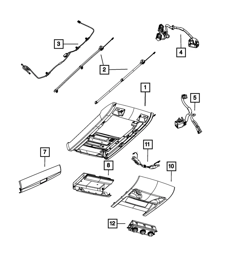 Lámpara LED de Lectura Mopar Original 1DT52DW1AC Foto 4 de 4