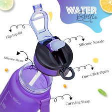 1 Litre Sports Water Bottle Gym Travel Drinking Leakproof Bottle BPA Free