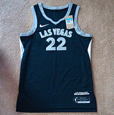 Nike Las Vegas Aces A'ja Wilson #22 Dri-FIT Explorer Jersey Women’s M Black