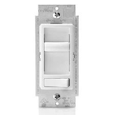 Dimmer Switch for LED Halogen Incandescent Single Pole Slide White
