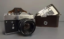 FIRST ISSUE 1977 KMZ ZENIT TTL No 77004648 SLR CAMERA + HELIOS 44M lens f2/58