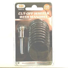 10 PC 1-1/2" Cut-Off Wheels with 1/8" Mandrel, 80510, 039