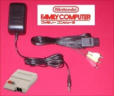 AC Adapter Power Supply & AV Cable for Japanese AV Famicom Console System NEW