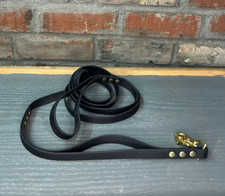 Biothane Standard Dog Leash w/Traffic Handle 5/8" wide Brass Trigger Snap 7' USA