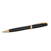 Parker Black Lacquer With Golden Trim Ballpoint Pen With Medium Black Refill ... Parker Black Lacquer With Golden Trim Ballpoint Pen With Medium Black Refill ...