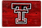 TIN SIGN Texas Tech College Football Metal Décor Art Sports Store Bar A648