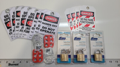 Lockout Tagout Kit - Locks, Tags and Hasps Brand New (B2.34) | eBay