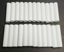 SET OF 24, 4" TALL WHITE PLASTIC CANDELABRA SOCKET CHANDELIER COVERS 50256JQ