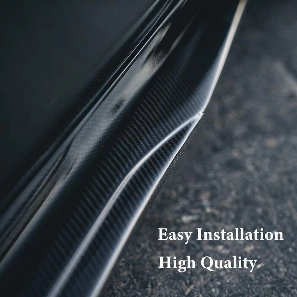 Para Dodge Charger 15-23 Faldones Laterales Accesorios Fibra de Carbono Aspecto Paneles de Roca Foto 2 de 4