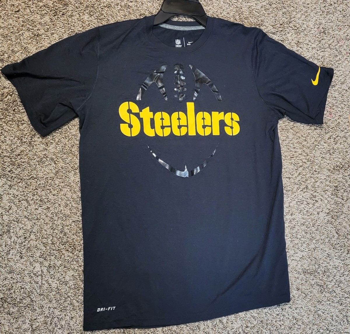 Nike Steelers Dri-Fit Shirt Men's Size Medium Football Gym Active - Main Image