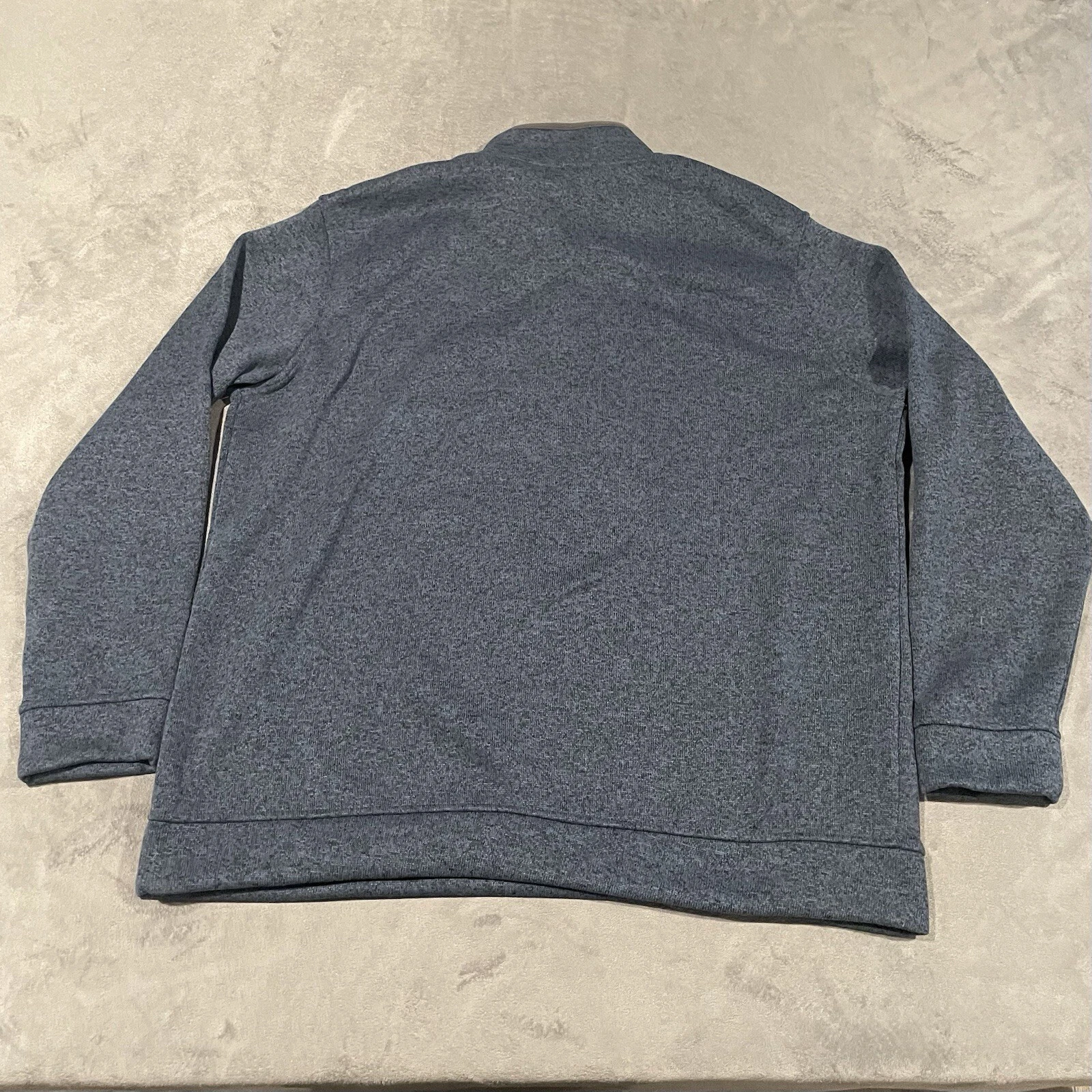 VETEMENTS Maglione Eddie Bauer uomo XXL blu pile finto collo felpa a scatto