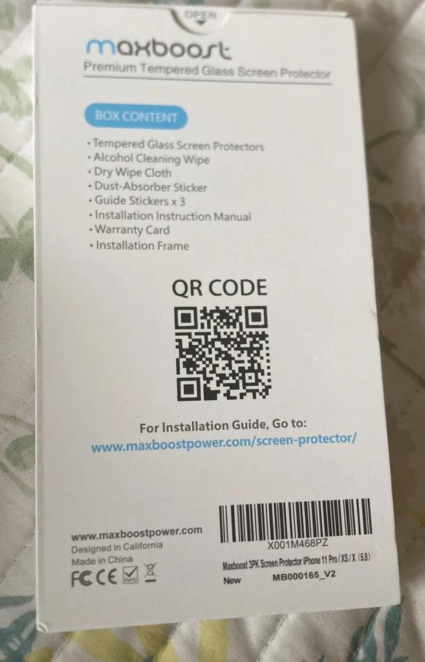 Protectores de pantalla de vidrio templado premium Maxboost iPhone 11/XS/X *Solo DOS* Foto 3 de 4