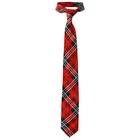SCOTTISH TARTAN TIE RED BLACK WHITE UNISEX SCOTLAND BURNS NIGHT FANCY DRESS