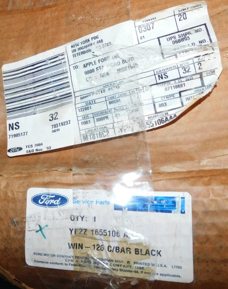1998-2003 Ford Windstar NOS PORTAEQUIPAJES DE TECHO PORTAEQUIPAJES CROSS RAIL ASSEMBLY Foto 3 de 4