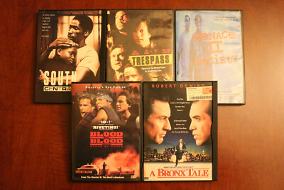 Classic Hood Movies Lot South Central, Trespass, Menace II Society, Blood  In B