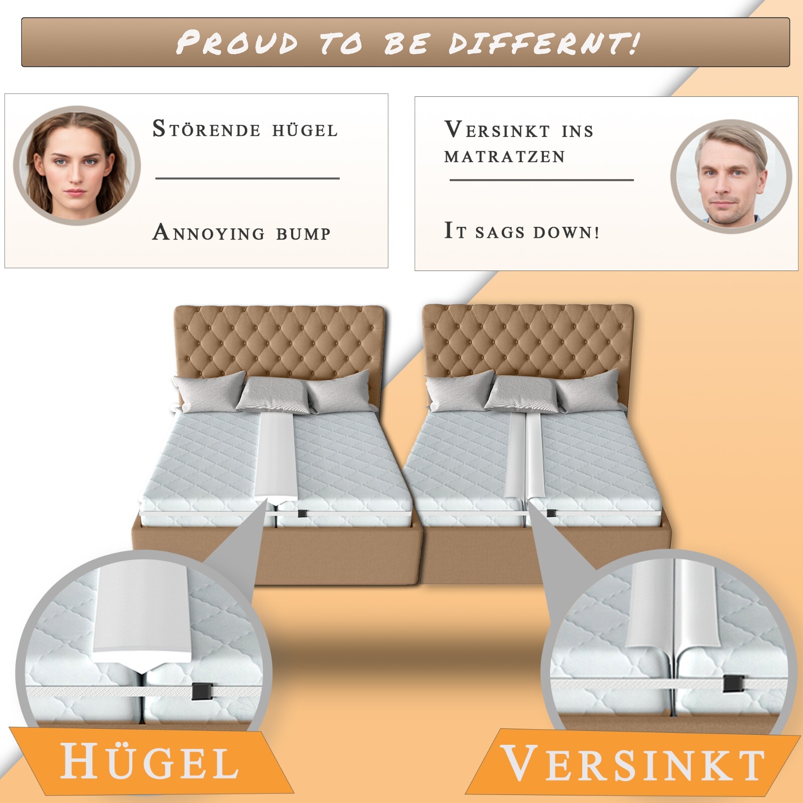 Matrasverlenger voor Matrasvuller voor het hoofdeinde, Full/Twin/Kween/Kal King/King Bed Gap Filler, Hoofdbordkussen tussen hoofdbord en matras of muur met afneembare hoes(A12,160x5x5cm/63x2x2in