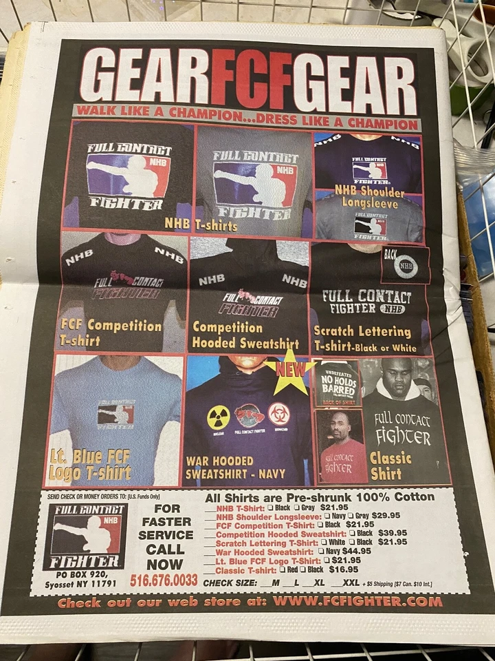 FULL CONTACT FIGHTER 2004 MMA Newspaper Magazine Shooto Pride Fc UFCK-1 - Image 2 of 4