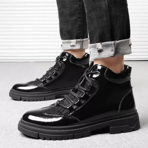 Shiny mens hotsell boots