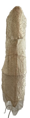 White Beaded Dress For Ballroom Dancing, New - Picture 2 of 6