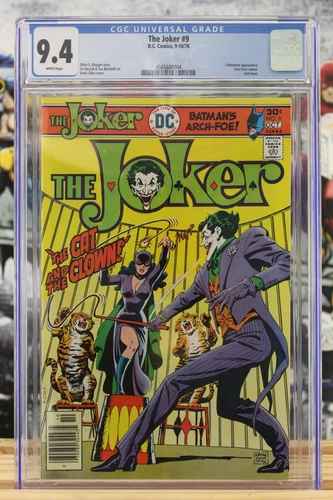 The Joker #9 ~ 9-10/1976 ~ CGC Grade 9.4, White Pages ~ "The Cat and the Clown!"