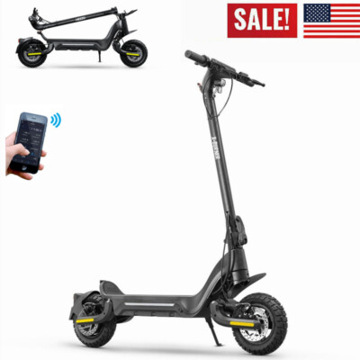 1600W Dual Motor 48V 18Ah E Scooter 10'' 25Mph Foldable Electric Scooter 38Mile
